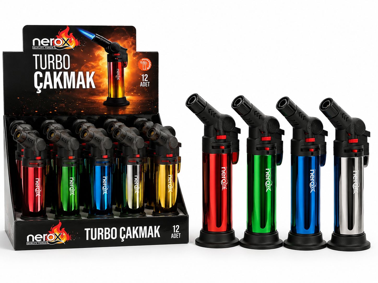 NEROX OYNAR BAŞLI TURBO ÇAKMAK METALİZE  PK:12  KL:144